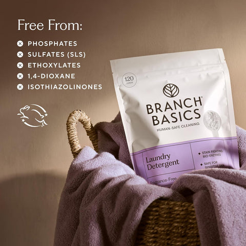 Branch Basics Laundry Detergent – 2 Pack (4lbs each) | Fragrance-Free