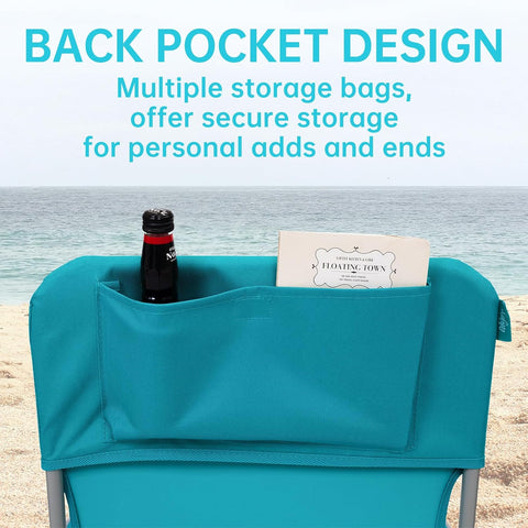 #WEJOY Folding Beach Chairs for Adults, High Back Lightweight for Camp Lawn