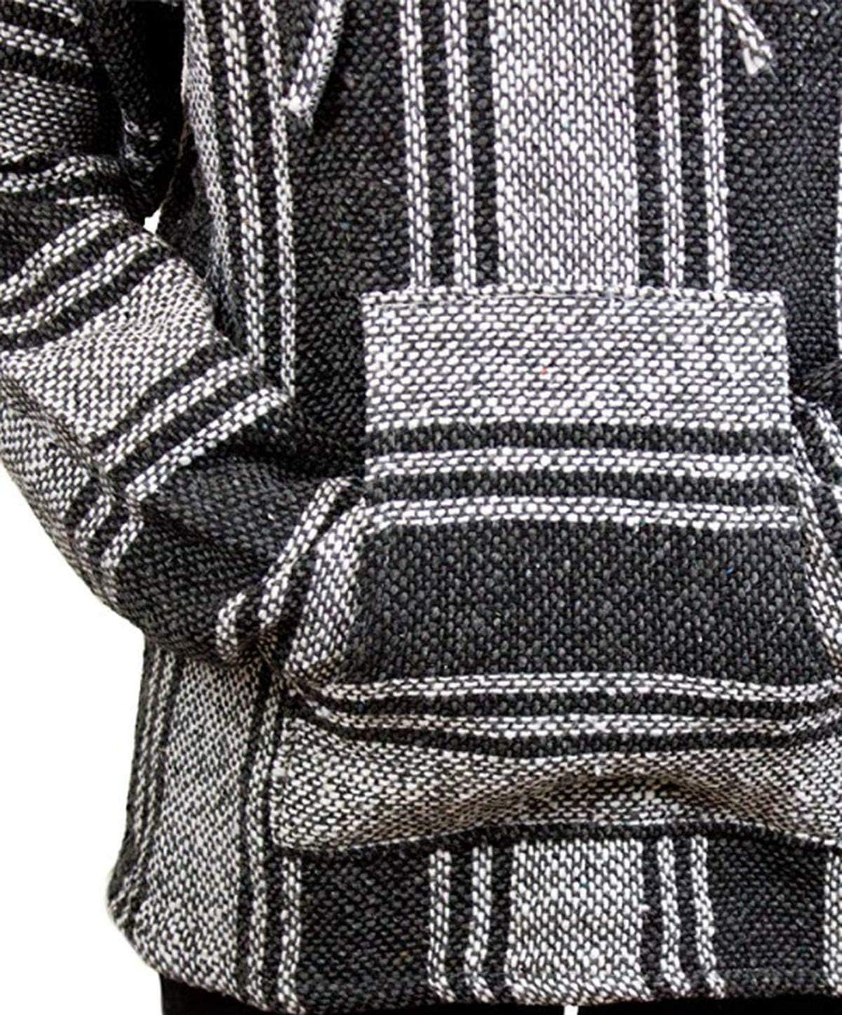 Del Mex Mexican Baja Hoodie Hippie Surf Poncho Sweater Sweatshirt Pullover Jerga