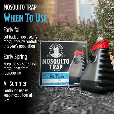 Grandpa Gus's Mosquito Trap and Outdoor Bug Killer for Outdoors, 2 Pack