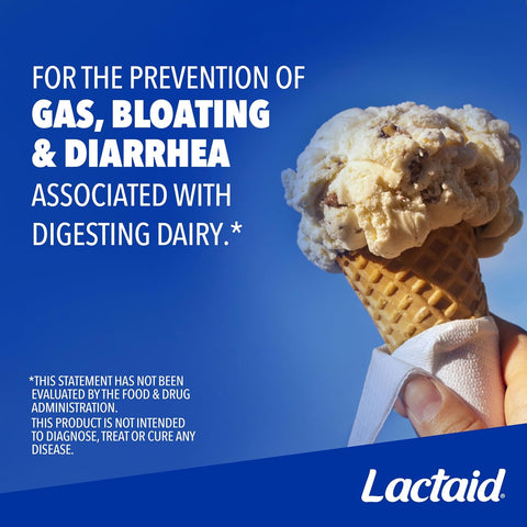 Lactaid Original Strength Lactose Intolerance Caplets, 120 Ct
