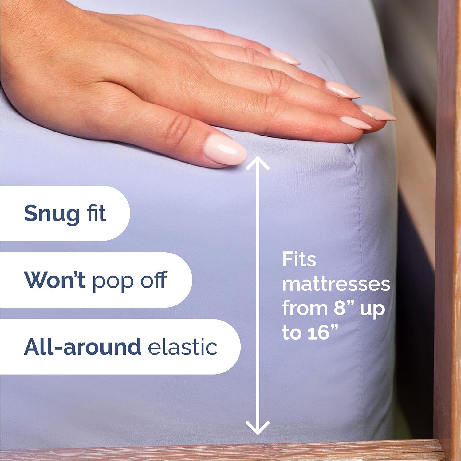 Queen Size 4 Piece Sheet Set - Comfy Breathable & Cooling Sheets - Lavender