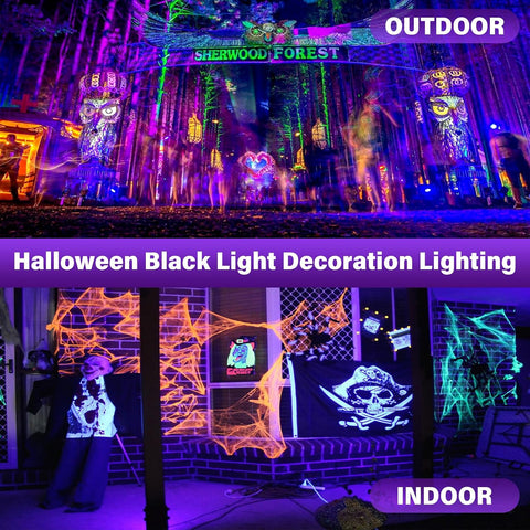 Rechargeable Black Light, Cordless 395nm LED Blacklight for Neon Glow Party