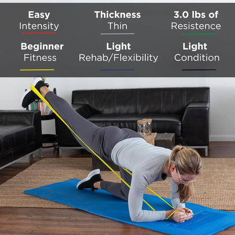 THERABAND Resistance Bands Set, Elastic Bands for Exercise & Physical Therapy, Strength Training for Upper & Lower Body Fitness