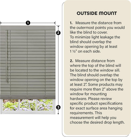 Cordless Room Darkening Plantation Blind, 35 x 64 in, White, Faux Wood