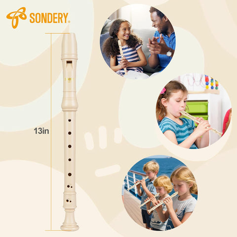 Sondery Soprano Recorder flute Instrument Baroque Fingering for All Ages