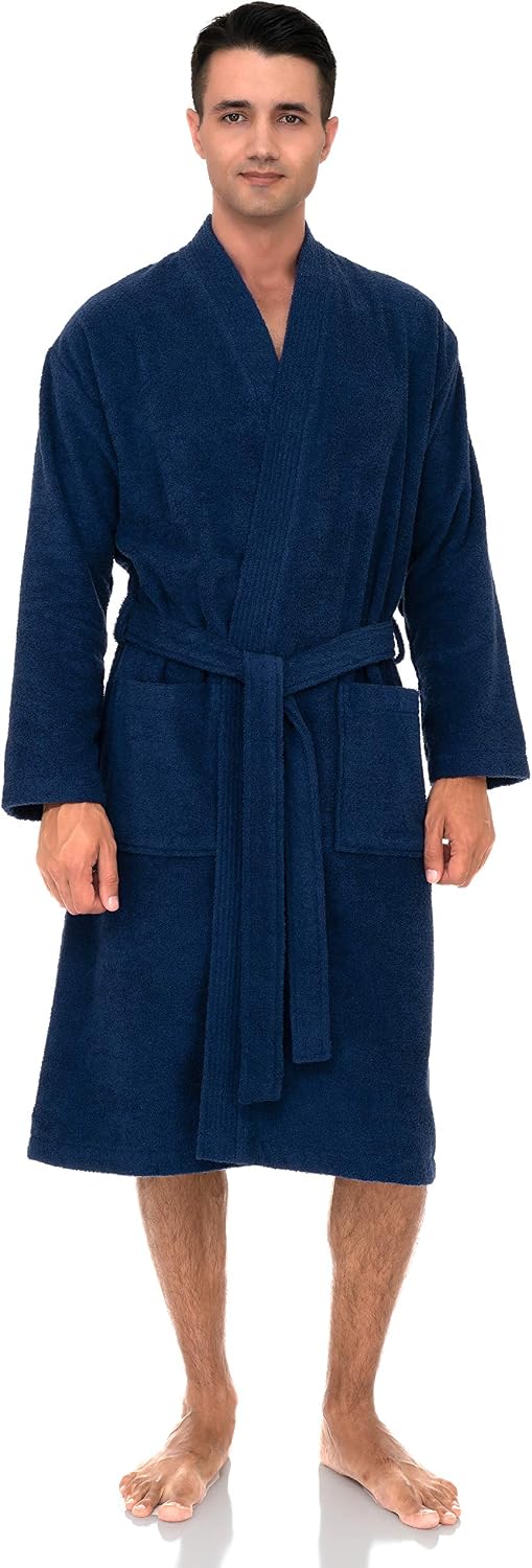 TowelSelections Mens Robe Cotton Terry Cloth Bathrobe Soft Towel Bath Robe for Men XS to 3X