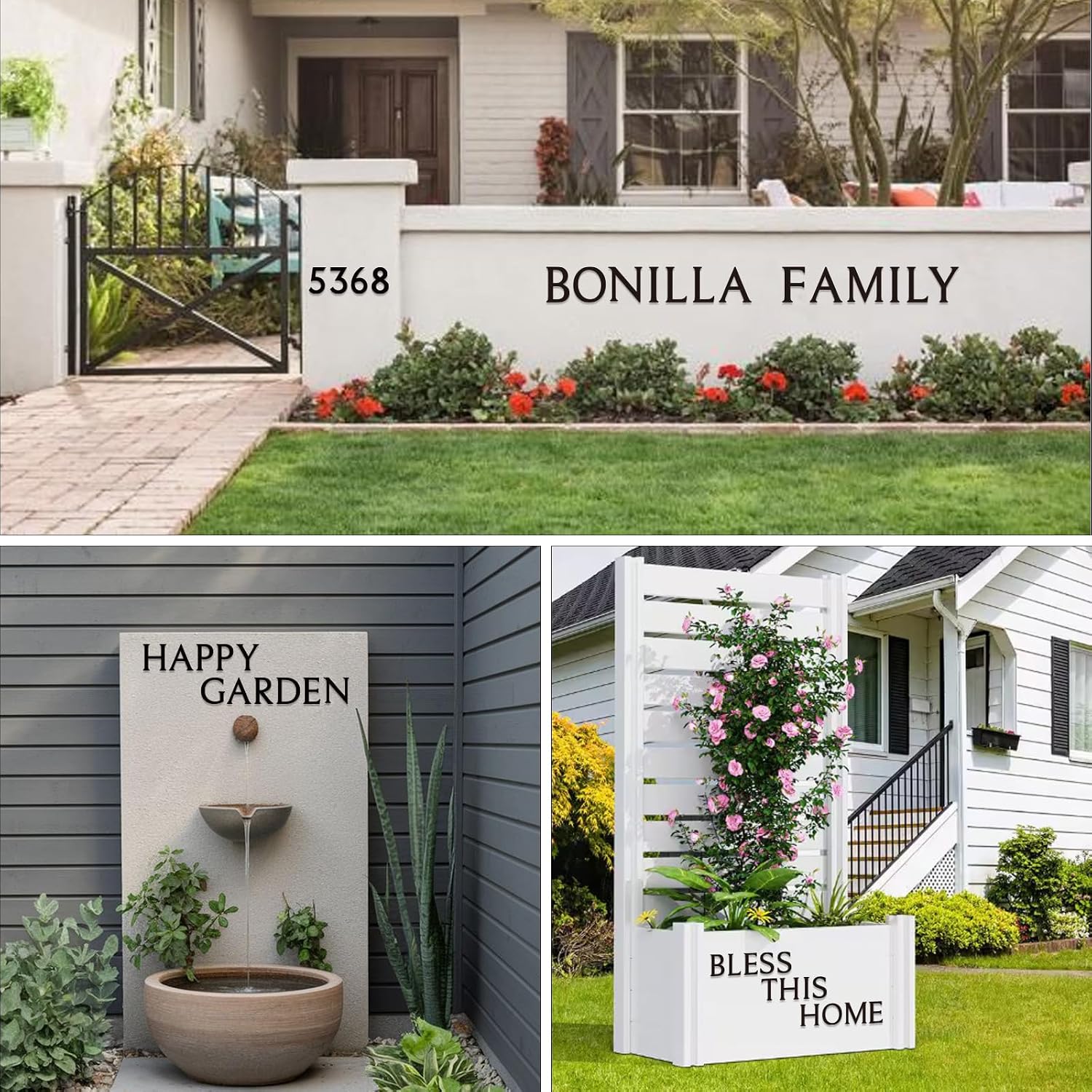 6 Inch Metal House Numbers and Letters, Black Modern Address Signs, Outdoor Mailbox Numbers With Nail kit, for Houses, hotels, apartments, streets (Letter O)