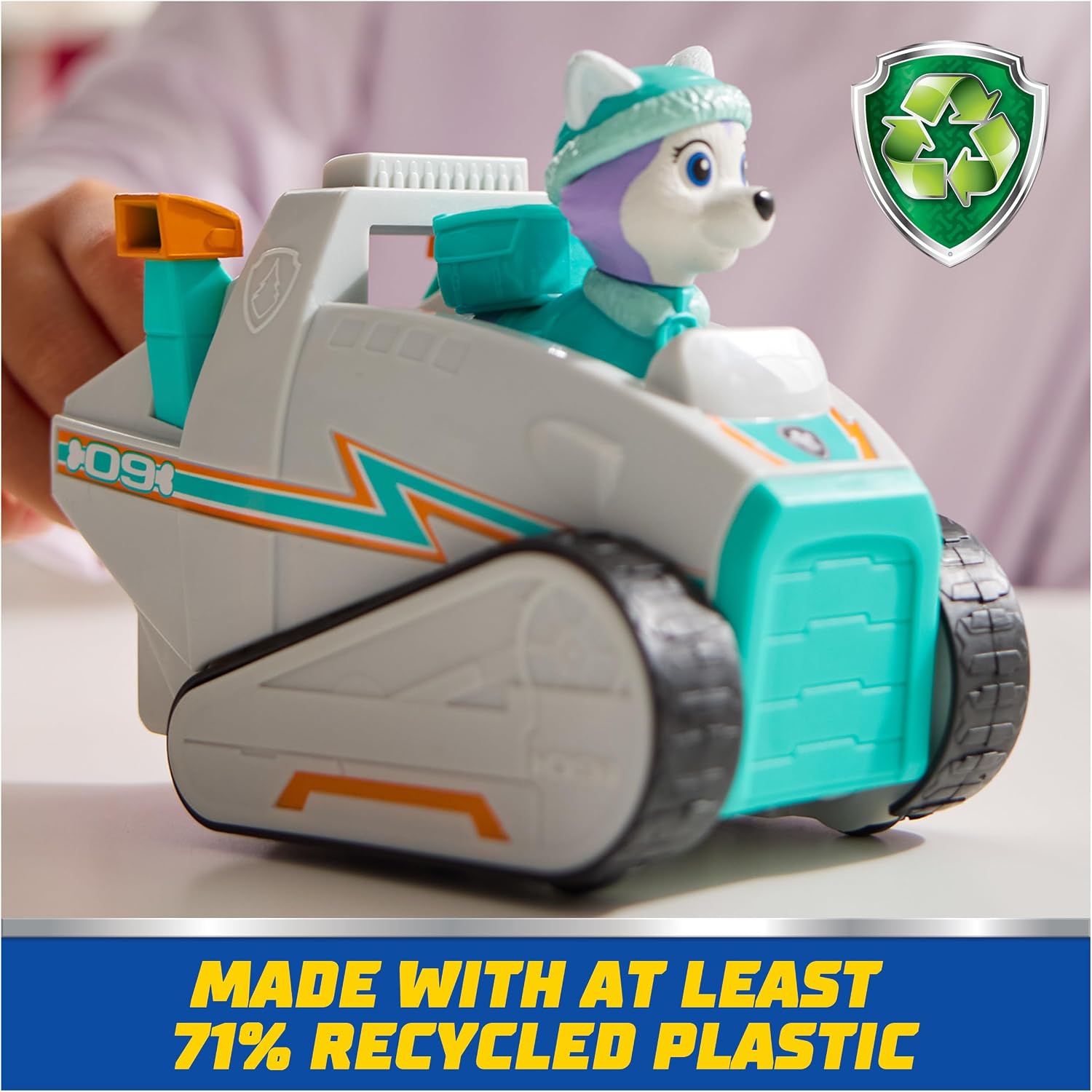 Paw Patrol, Everest’s Snow Plow, Toy Vehicle with Collectible Action Figure, Sustainably Minded Kids Toys for Boys & Girls Ages 3 and Up