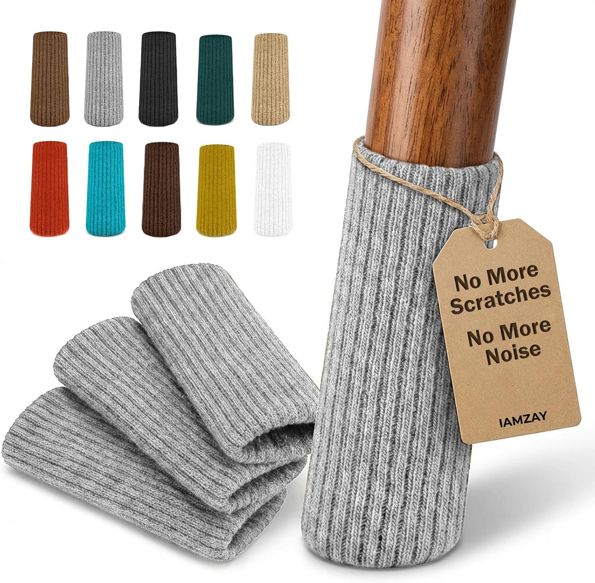 Chair Leg Socks 48/80 Pcs Grey Furniture Leg Covers Floor Protectors