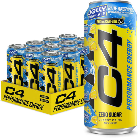 C4 Performance Energy Drink with Zero Sugar, 200mg Caffeine, 16 Fl Oz 12pk