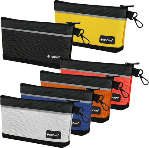 TICONN 6PK Tool Pouches with Zipper, Waterproof 1680D Oxford Small Tool Bag