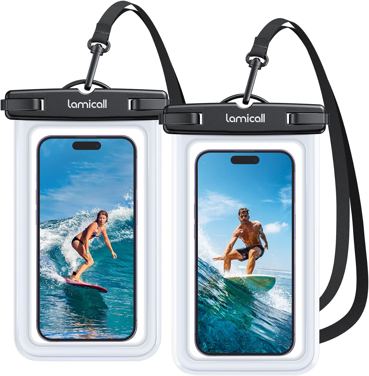 Lamicall Waterproof Phone Pouch, [2 Pack] IPX8 Water Proof Cell Phone Case