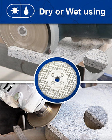 SHDIATOOL 5 Inch Diamond Grinding Disc Cutting Wheel 5/8-11 Arbor for Stone