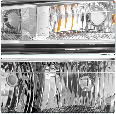 TUSDAR 4pcs Headlight Assembly for 2004-2012 Chevy Colorado GMC Canyon