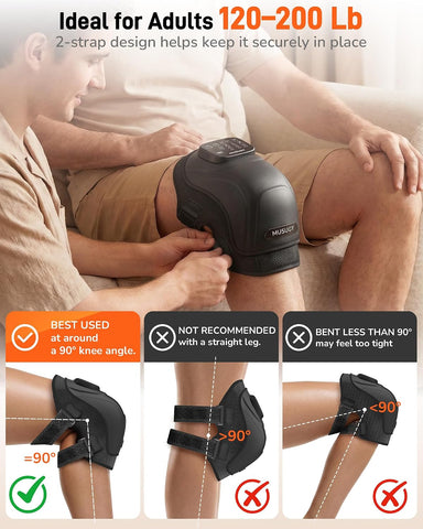 Knee Massager with Heat and Red Light Therapy for Pain Relief