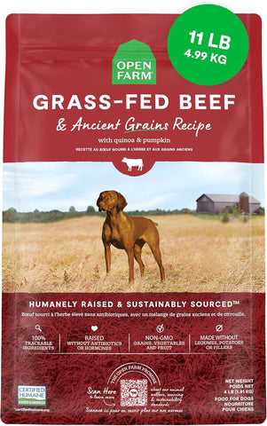 Open Farm Ancient Grains Dry Dog Food, Farmstead Duck Kibble, 22lb Bag