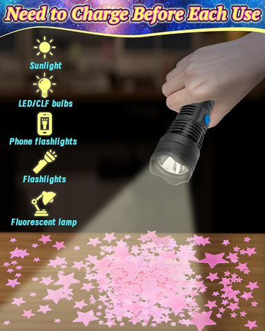 201 Pcs Glow in The Dark Stars Stickers for Ceiling, Kid Room Wall Decor