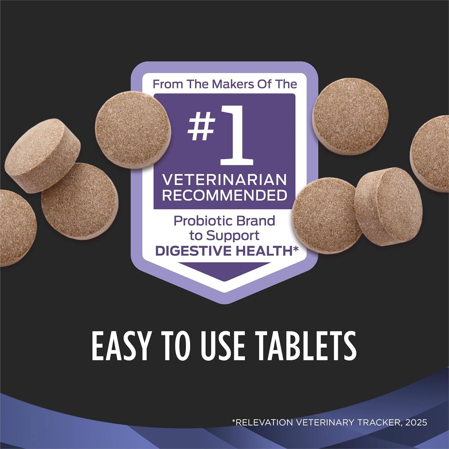 Purina Pro Plan Vet Supplements FortiFlora Dog Probiotic Tablets, 90 ct