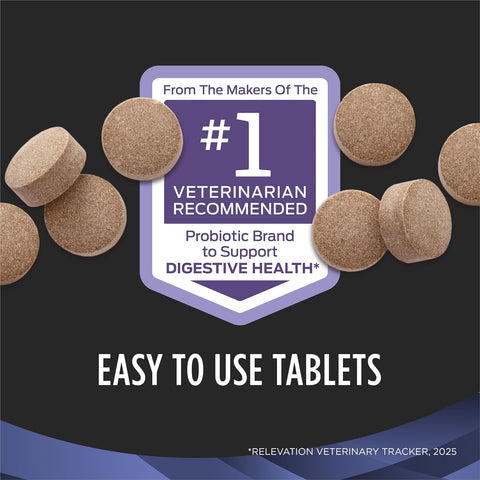 Purina Pro Plan Vet Supplements FortiFlora Dog Probiotic Tablets, 90 ct