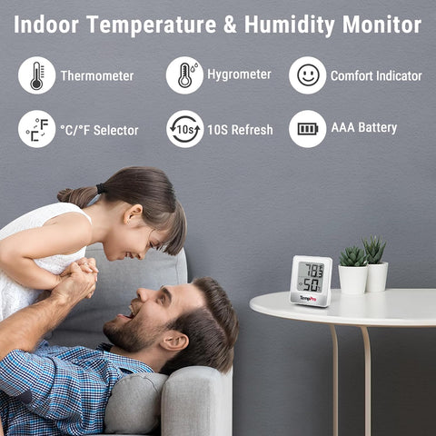 TempPro TP49 Digital Hygrometer Indoor Thermometer