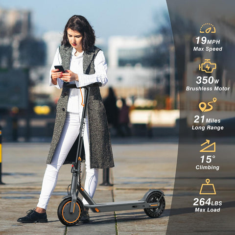 WERHY Electric Scooter, 500W/350W Powerful Motor & 19MPH Top Speed, 16/25/27 Miles Range, Folding E Scooter with Dual Braking for Teens and Adults