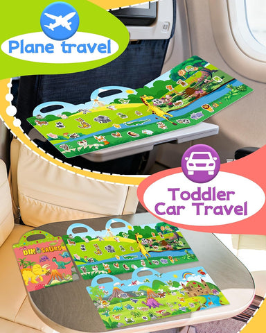 Benresive Reusable Sticker Book for Toddlers, Stickers for Kids, Travel Toy