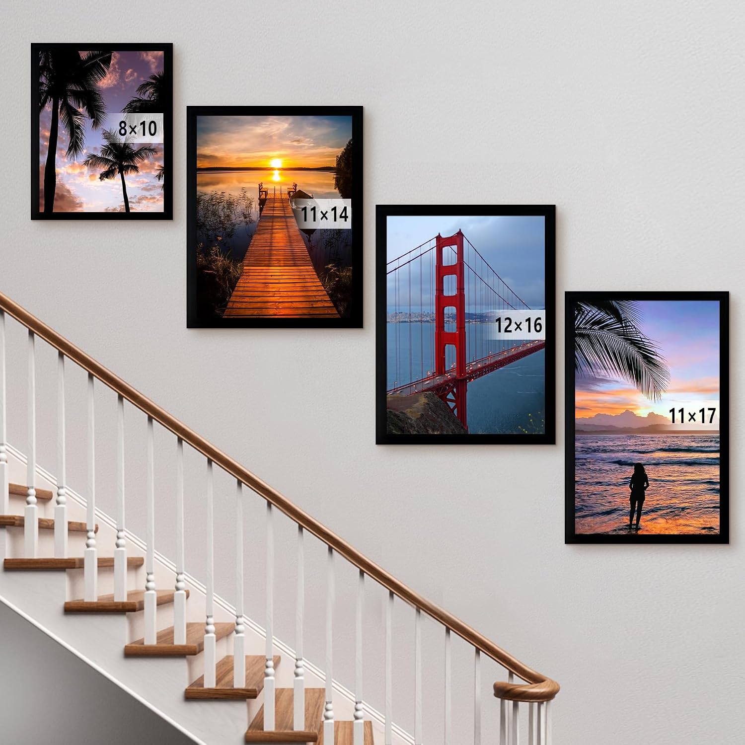 BESCRCL 11x17 Picture Frame Wall Hanging Photo Frame, Black, 1 Pack