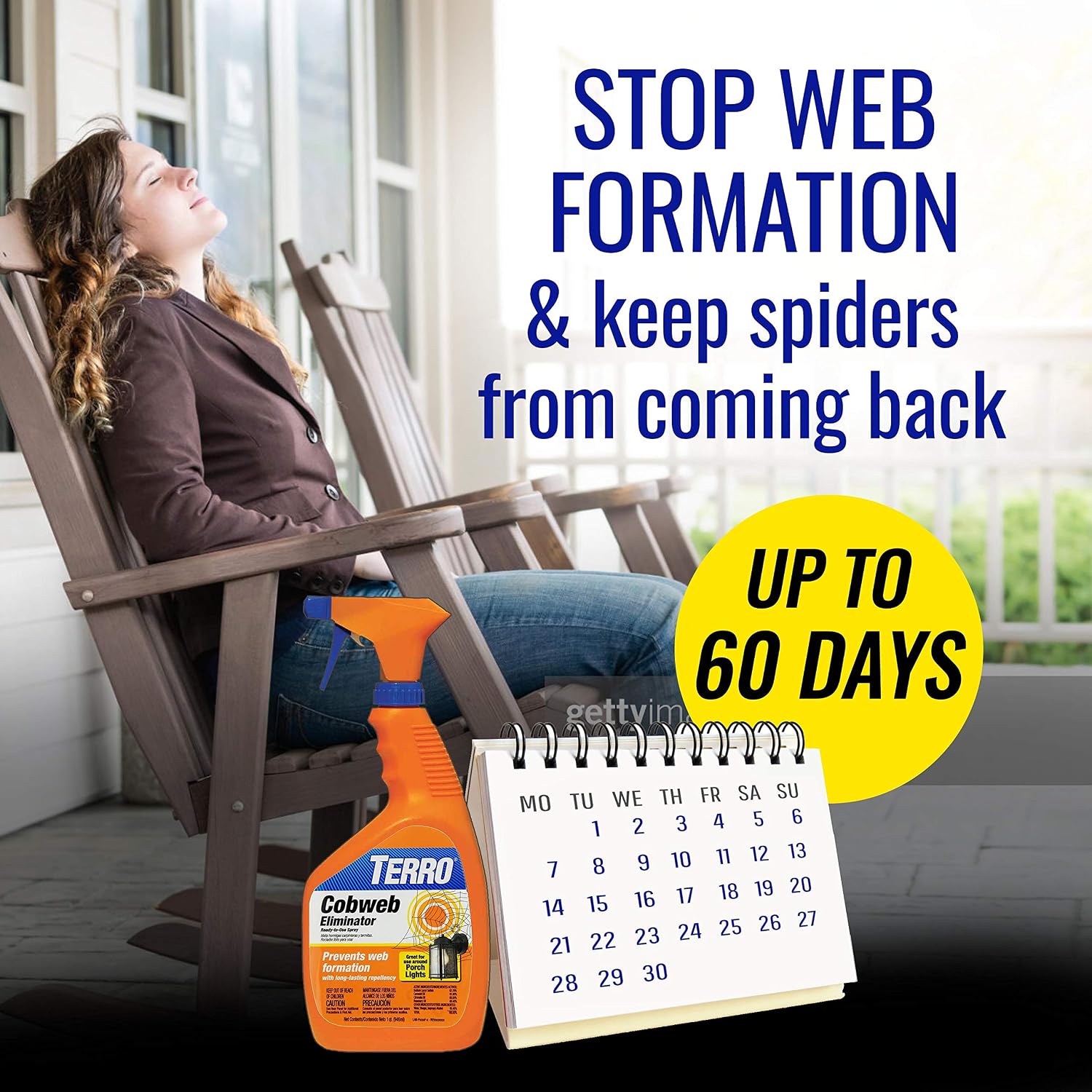 TERRO Cobweb Eliminator, Spiderweb Repellent Spray for Indoor & Outdoor Use