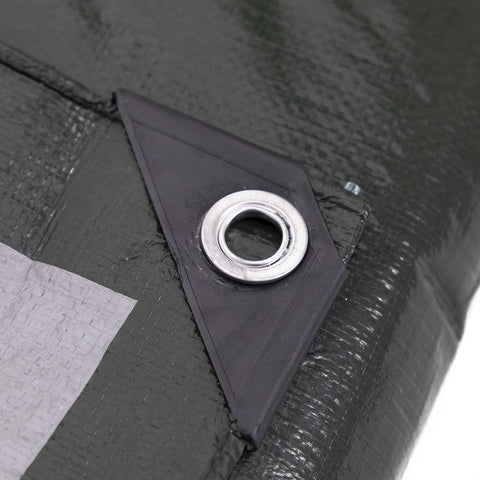 Kotap 12 x 22 Ft. Heavy-Duty Protection/Coverage Tarp, 8-mil, Reversible, Multi-Use, Waterproof, Green-Silver, (TGS-1222)