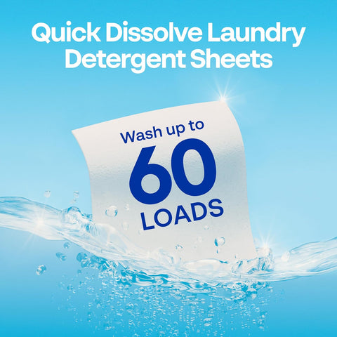 Earth Breeze Laundry Detergent Sheets Fresh Scent 60 Loads