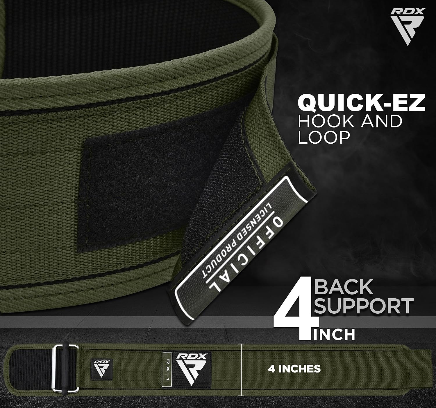 RDX Weight Lifting Belt - AUTO LOCK 4” Premium Adjustable Gym Belt for Olympic Cross Training - Support for Men Women Functional Fitness Workout - WOD Powerlifting Bodybuilding Weightlifting Deadlift