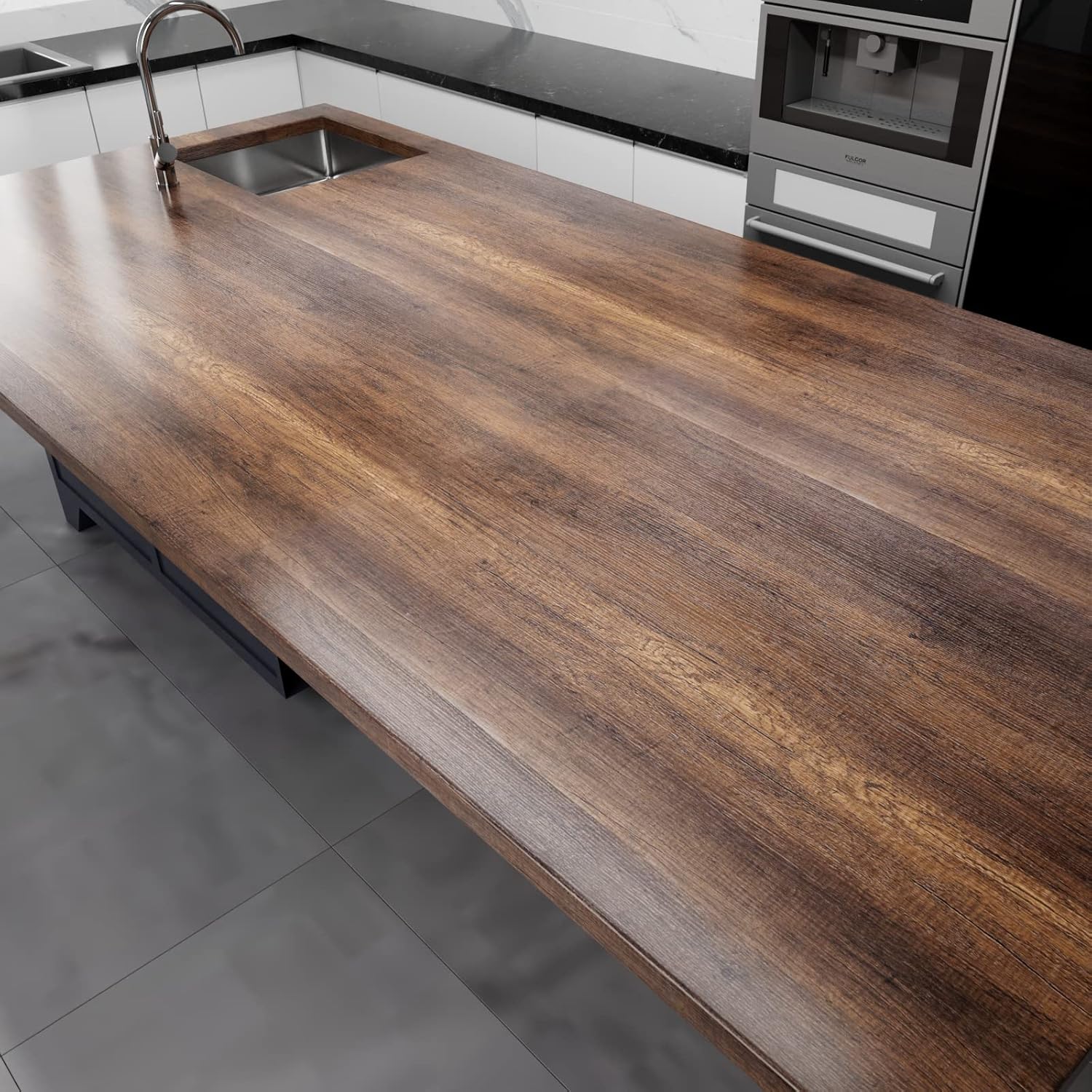 Decotalk 30"x400" Wood Contact Paper Peel and Stick, Wood Grain Contact Paper for Countertops, Wood Wallpaper for Bedroom, Wood Contact Paper Removable Wallpaper Brown, Wood Look Contact Paper Matte
