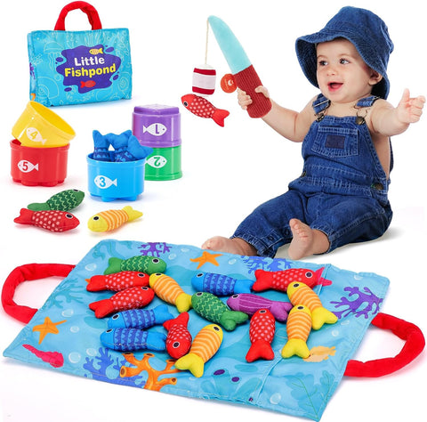 hahaland Montessori Toys for 1 Year Old Boy Girl Birthday Gift-Fishing Game