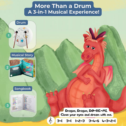 Sounds Of Silence Steel Tongue Drum for Kids with Storybook and Songbook
