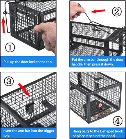 Gingbau Live Chipmunk Rat Trap Humane Vole Mouse Cage Trap