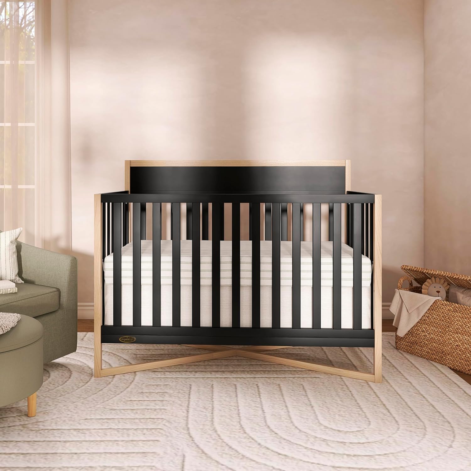 Dream On Me Owen 5-in-1 Convertible Full Size Baby Crib, GREENGUARD Gold
