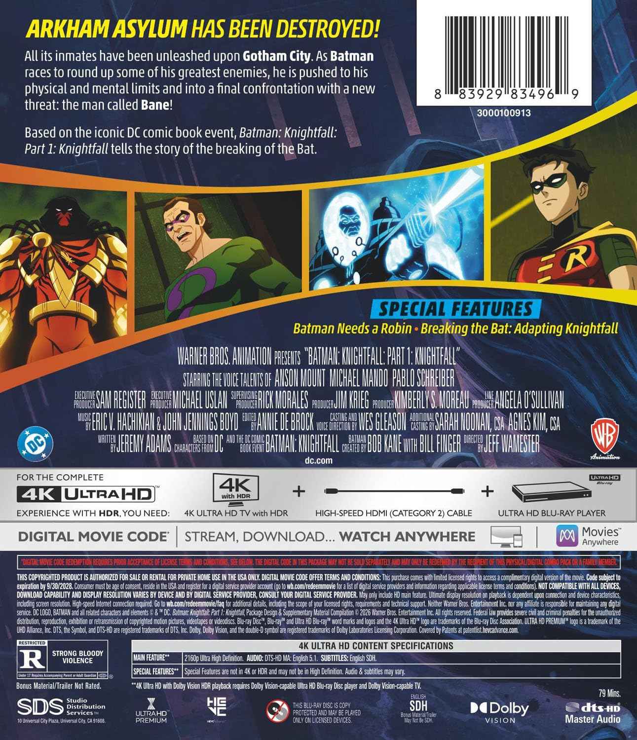 Batman: Knightfall Part 1: Knightfall (4K Ultra + Digital)