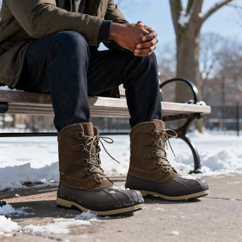 NORTIV 8 Men's Waterproof Winter Snow Boots