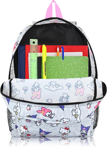 Sanrio Hello Kitty Backpack for Girls, Boys, Adults, Toddler Backpack | Hello Kitty and Friends Backpack for School | 16" Small Kids Bookbag Knapsack for Girls, Boys | Hello Kitty Bag Cute Backpack