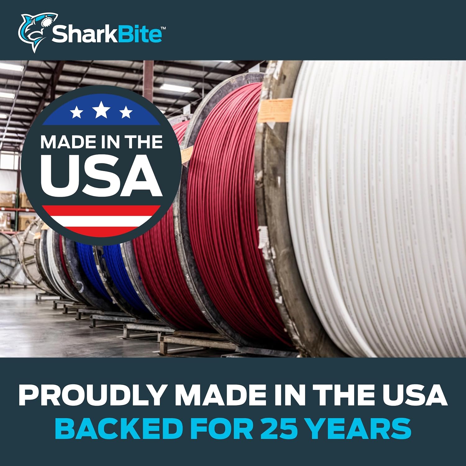 SharkBite 1/2 Inch x 300 Feet Blue PEX-B, PEX Pipe Flexible Water Tubing for Plumbing, U806B300