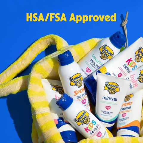 Banana Boat Mineral Kids Sunscreen Lotion SPF 50, 6 Fl Oz (2 Pack)