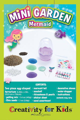Creativity for Kids Mini Garden: Mermaid Terrarium Kit - Mermaid Gifts for Girls, Crafts and Toys, Stocking Stuffers for Kids (Ages 6+)