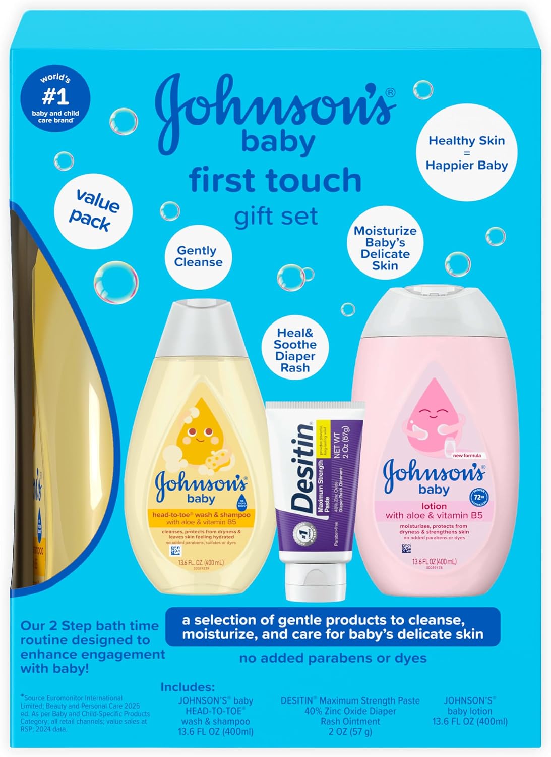 Johnson's Baby First Touch Gift Set, 3 Items