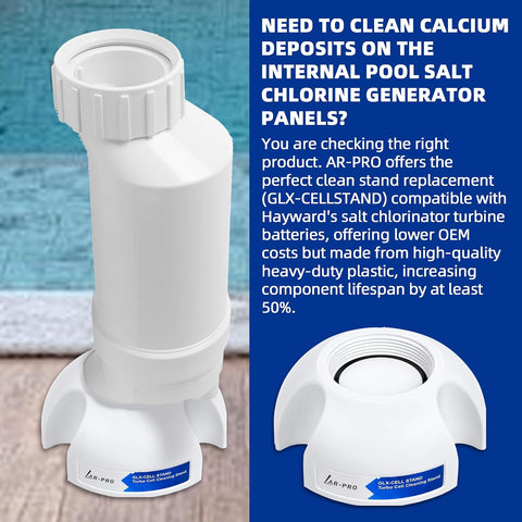 AR-PRO GLX-CELLSTAND The Exact Cleaning Stand Replacement | Compatible with All Hayward Salt Chlorinator Turbo Cell| Made of Premium, Heavy Duty Plastic - Improving the Parts Lifespan by 50%