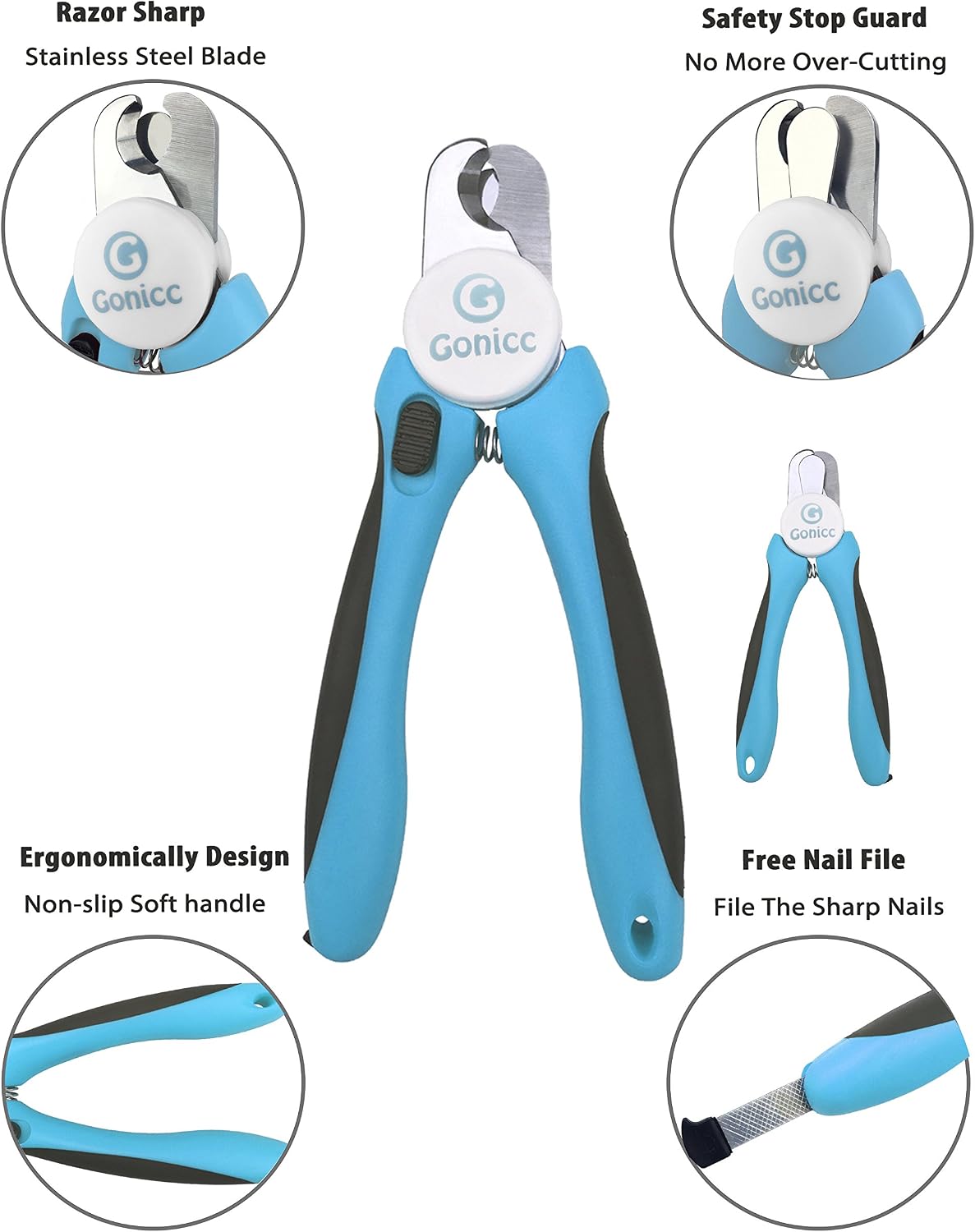gonicc Professional Dog & Cat, Small Animals Nail Clippers & Trimmers