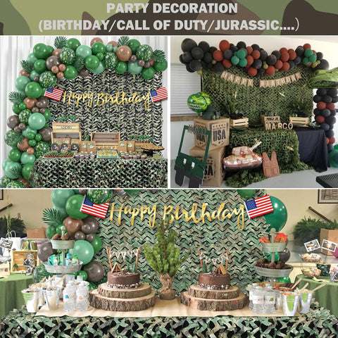Camo Netting Camouflage Netting 20x20 10x20 10x10 Bulk Roll Burlap Camo Tarp Sunshade Net for Hunting Blind Dinosaur Birthday Jungle MilitaryTheme Party Decoration Camping Shooting