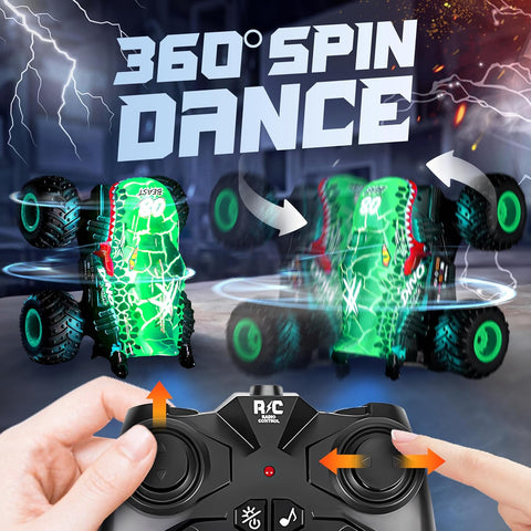 BEZGAR Monster Truck Toys，1:20 Remote Control Car with Light & Music