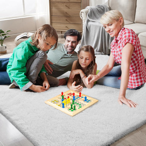 Shag Area Rugs for Bedroom Living Room,6X9 Ultra Soft White Fluffy Area Rugs for Dorm,Indoor Carpet Plush Rugs for Home Decor,White