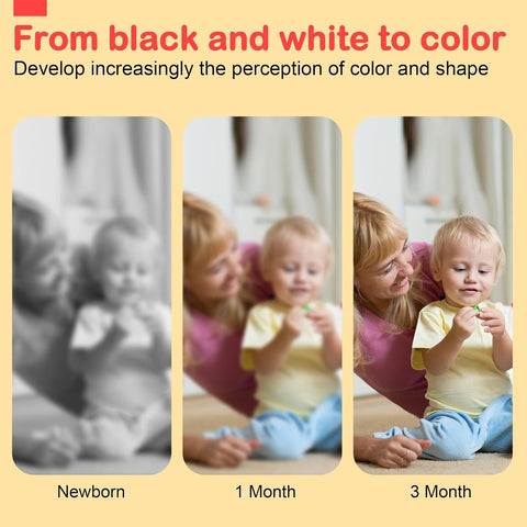 URMYWO Black and White Baby Toy, Tummy Time High Contrast Newborn Toys